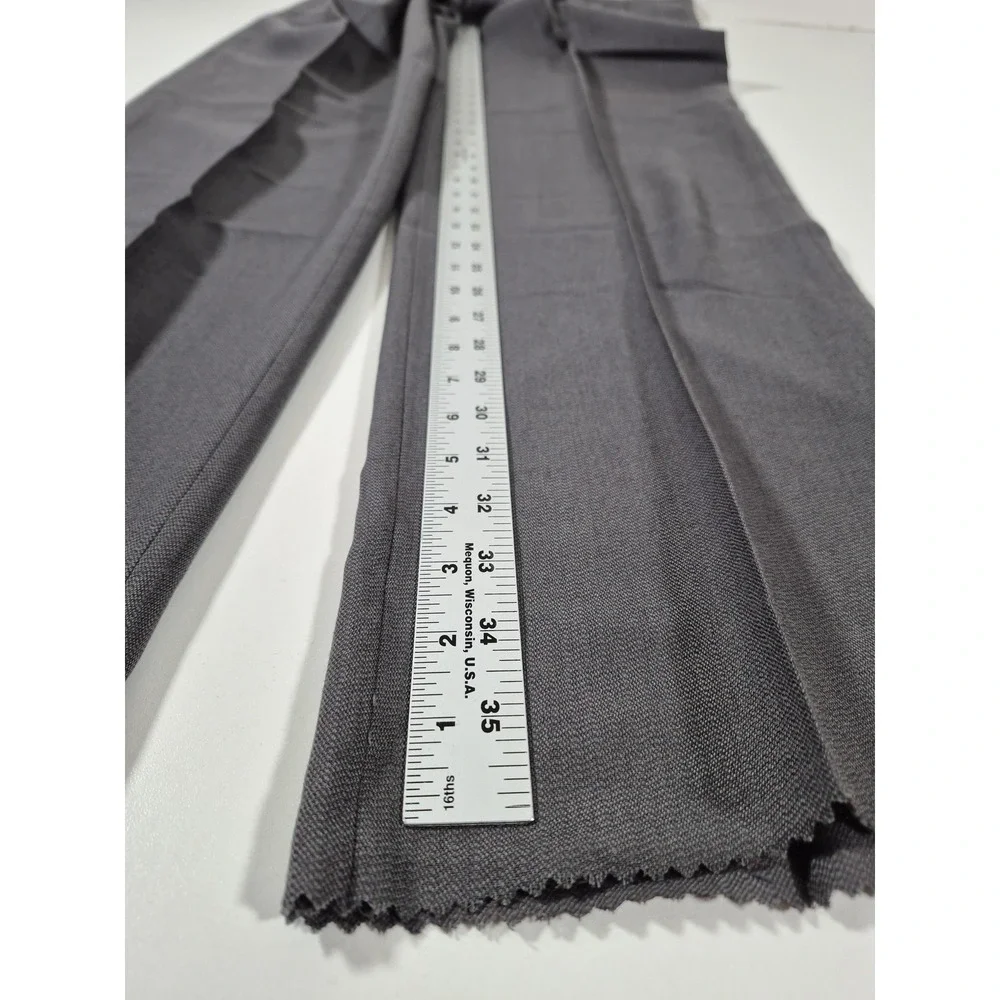 VTG Sansabelt Dress Pants Mens 38x36 Gray Wool Pleated Straight